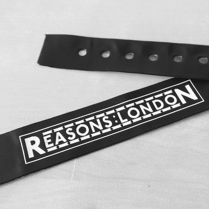 Lanyard from the Reasons To conference in London.